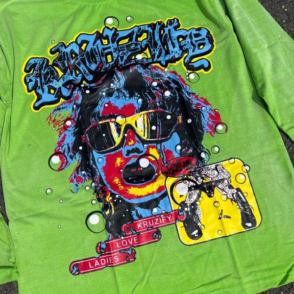 'Bubbles' Tee - Lime Green