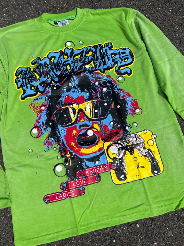 'Bubbles' Tee - Lime Green