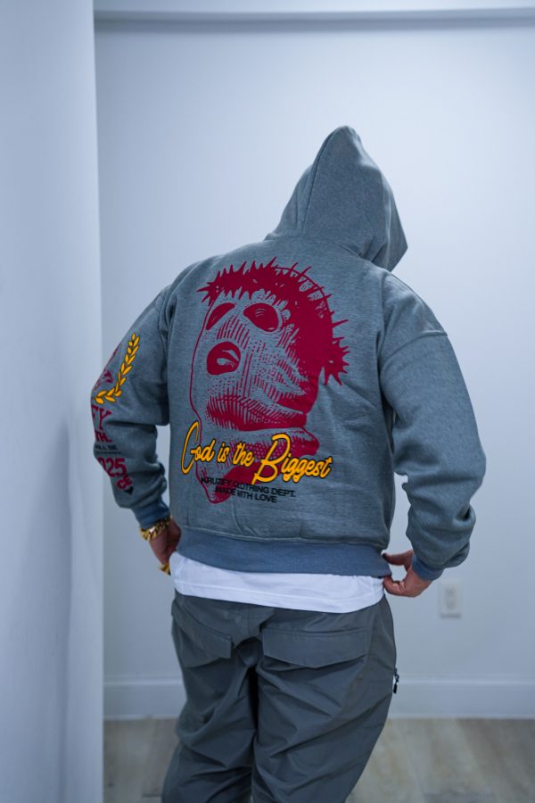 'SAVED BY GRACE' Hoodie- Grey