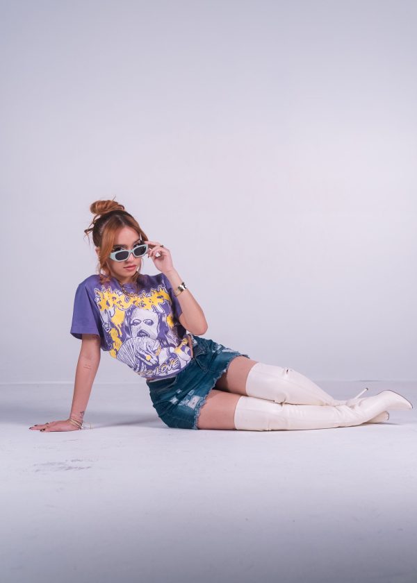 'Ladies Love Munyun' Crop Top- Lavender