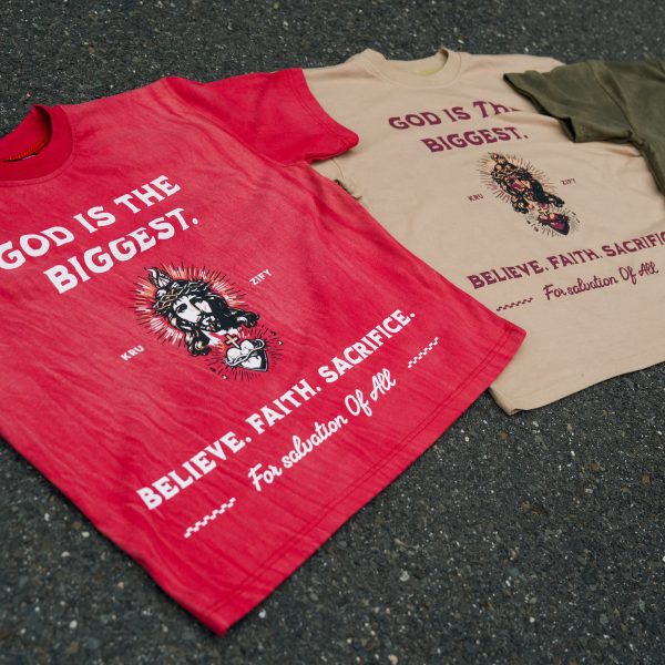 'Saved Sinner' Tee- Vintage Red