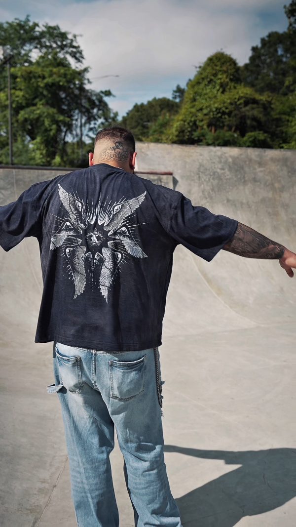 'SERAPHIM' Tee-Washed Midnight