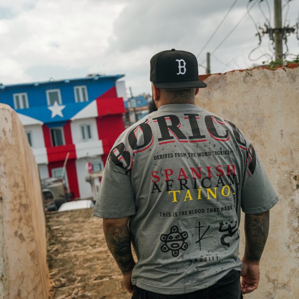 'BORICUA' Tee- Concrete Grey