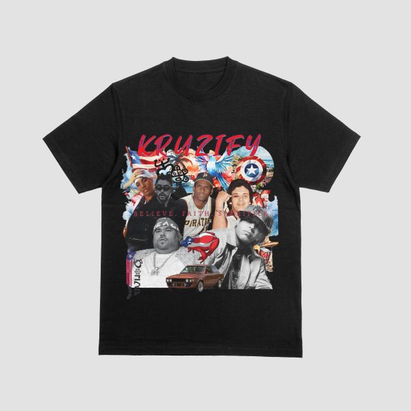 'PUERTO RICO' Tee- Black