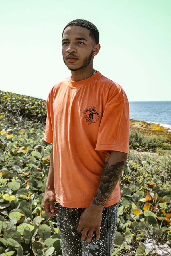 'SERAPHIM' Tee- Vintage Papaya